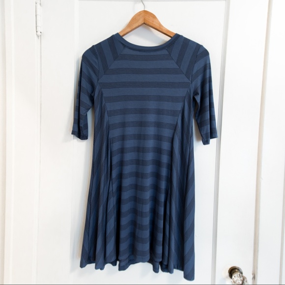 Nordstrom Lush Swing Dress *Soft Blue Striped* - Picture 2 of 5